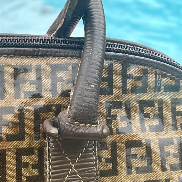 Fendi VINTAGE Zucchino FF Satchel Hand Bag - Picture 4 of 12